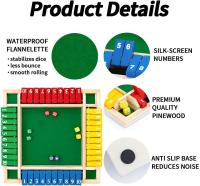 Juego de dados, juego de matemáticas de mesa de madera familiar para 2 - 4 personas, adecuado para adultos y niños, 8 Juegos de mesa clásicos de dados, adecuado para clases, familias, fiestas o bares - details 1