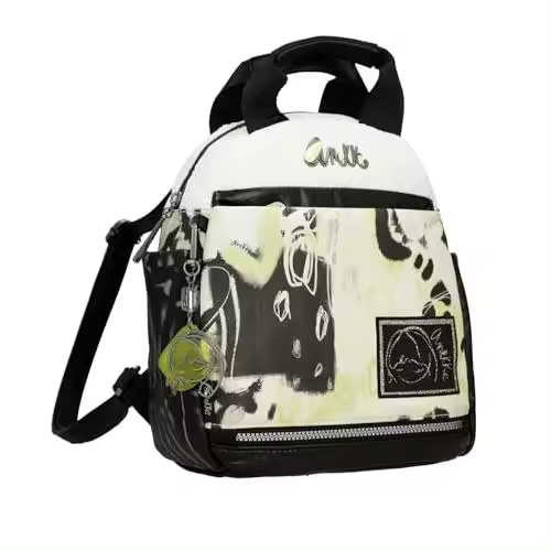 Anekke Mochila Mediana Memories - Ligera y Flexible con Bolsillos Frontales y Traseros | Perfecta para el Dia a Dia | Medidas: 26x27x11 cm - 1