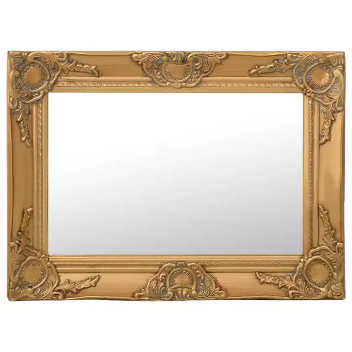 Espejo de pared estilo barroco dorado 60x40 cm - 1