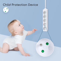 Aigostar Regleta alargador de 5 enchufes 16A 2P + E con cable de 3/5 metros e. Color Blanco - details 2