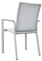Silla de Jardín con Brazos de Aluminio en Color Beige - Resistente, Ligera y Elegante para Terraza, Balcón o Patio | Diseño Ergonómico, Apilable y Fácil de Limpiar | Ideal para Exteriores, Resistente a la Intemperie y Rayos UV | Home and More - details 3