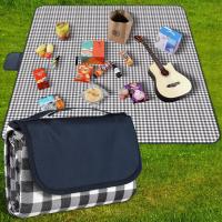 Manta de picnic impermeable para Playa, 150x200 cm/200x200 cm, lavable, Ligera, with ASA, Azul Marino, in Cuadros, para senderismo, Viajes, campamentos al Aire Libre, parques - details 0