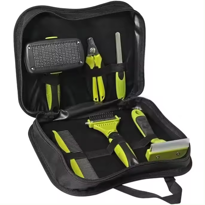 Set DE ASEO: conjunto de suplementos para perros, kit de aseo para perros, plancha de aseo para perros, cepillo de aseo para perros, removedor de pelo para perros. Herramientas de uñas: Clippers de uñas para perros, cargador de uñas para perros. - 1