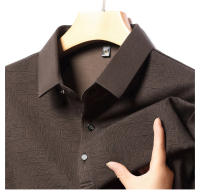 Camisa Polo Larga Con Estampado Hueco Para Hombre Estilo Coreano Moda Negocios T-Shirt De Golf Top De Poliéster Talla M-4XL - details 16
