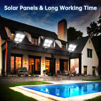 Luz Solar De Calle 100/200 LED IP65 Impermeable Con Sensor De Movimiento Y Control Remoto Para Jardín Y Patio Luz Exterior Solar Contemporánea - details 11