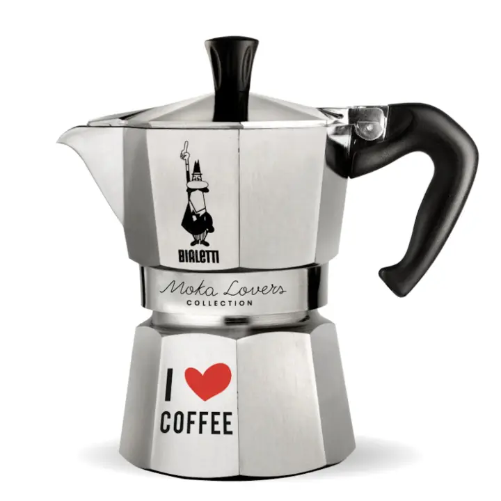 Bialetti Cafetera Clásica Italiana  - Moka Express 6 Tazas de Café - Cafetera de Aluminio de Alta Calidad para uso en Cocina - La cafetera es adecuada para hornillos de gas y placas eléctricas - 1