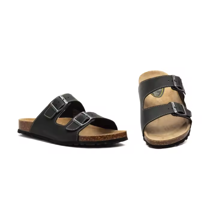 7378 BIO Negro - Marron -Marino Hecho en España Sandalias Bio Hombre Piel Negro-Marino-Marron Hebillas Numeración: 39-45 Marca: Otras marcas sandalias con hebillas de bio muy comodas e ideales para el verano - 1