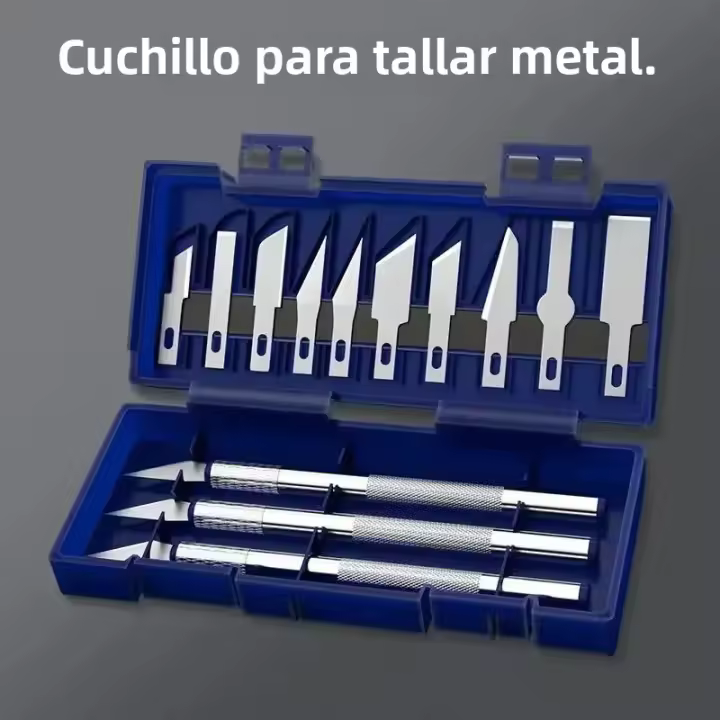 Cuchillo De Grabado De Metal Para Artesanía Y Escultura Herramienta De Corte Preciso Para Papel Y Reparación No Slip DIY Art Hobby - 1