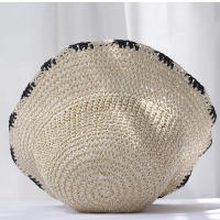 Sombrero De Paja Tejido En Crochet Sombrero De Barril Para Mujer Protección UV Sombreros De Playa Plegables Verano Con Visera - details 9