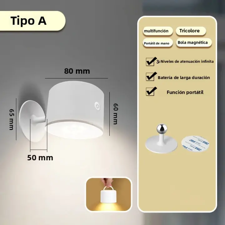 Lámpara De Escritorio LED Recargable Por USB Con Control Remoto Y Magnético Portátil Multiuso Para Mesas Y Dormitorios - 1