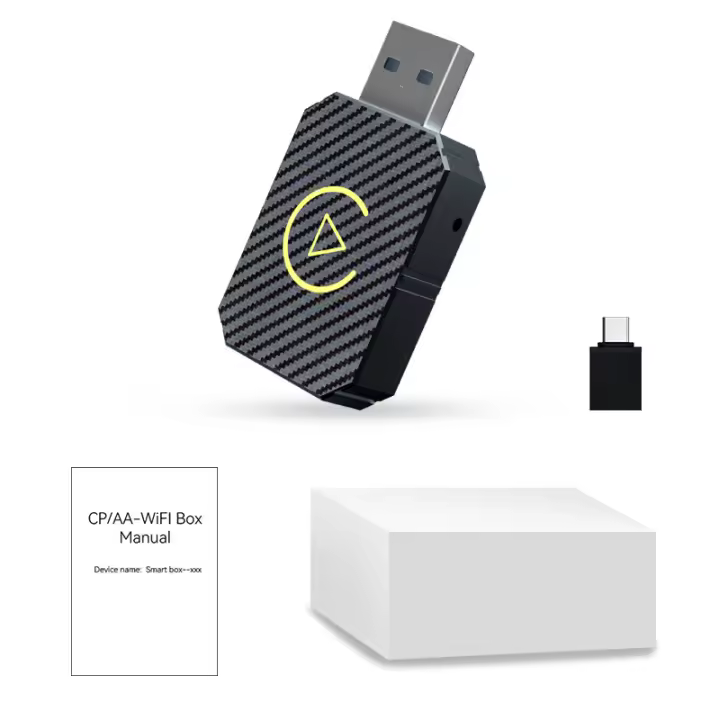 Adaptador inalámbrico Mini Carplay y adaptador inalámbrico Android Auto para iPhone/Android: conexión estable y rápida para convertir CarPlay cableado de fábrica a inalámbrico para automóviles de 2016 y posteriores - 1