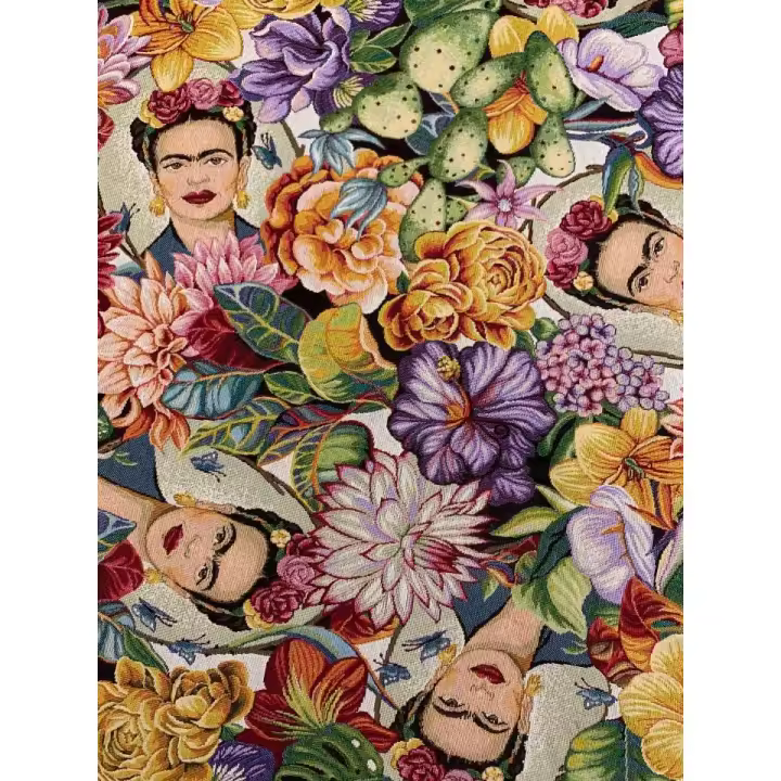 Tejidos Ortuño- Tela  Gobelino Frida, Tela para Tapizar Multicolor, Tela para Cojines, Cortinas, Sillas, Bolsos, 1m x Ancho 2.80m - 1