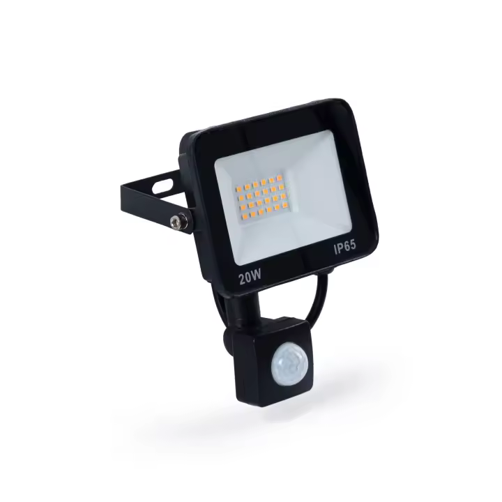Barcelona LED Proyector LED exterior con sensor de movimiento PIR - 20W - IP65 - 1