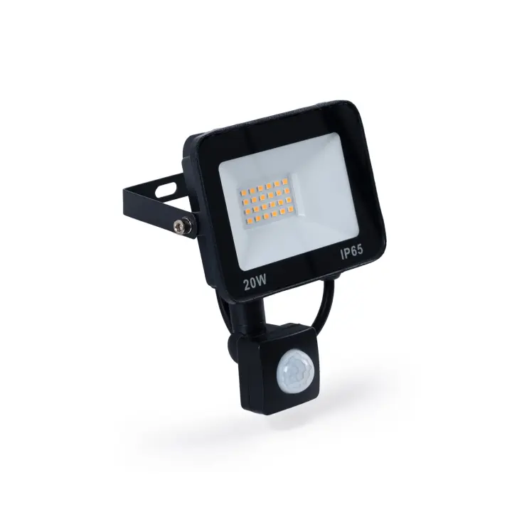 Barcelona LED Proyector LED exterior con sensor de movimiento PIR - 20W - IP65 - 1