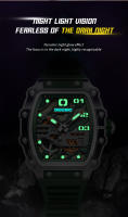 Reloj De Pulsera Mecánico Deesio 1926 GMT Para Hombre Con Movimiento Automático Resistente Al Agua Y Cristal De Carbono Estilizado En Titanio Y Silicona - details 13