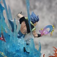 Figura De Acción Dragon Ball 28CM Ls Gogeta Kubei Fusión Super Saiyan Tres Cabezas Escultura Luminosa Modelo Estatua Adorno Regalo - details 21