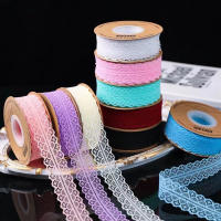 Cinta De Encaje Vintage 3cm Ancha Para Embalajes De Regalos Y Manualidades DIY 25 Yardas Con Patrón Floral Para San Valentín - details 0