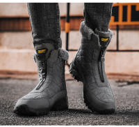 Botas De Invierno Impermeables Para Hombre Con Peluche Caliente Antideslizantes Altas Botas De Camuflaje Para Exteriores Y Senderismo - details 22