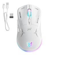 Ratón De Juego ONIKUMA CW917 Blanco Con Efecto De Luz RGB Sin Cable Compatible Con PC Y Portátil Mezcla De Material Lineal Óptico - details 6