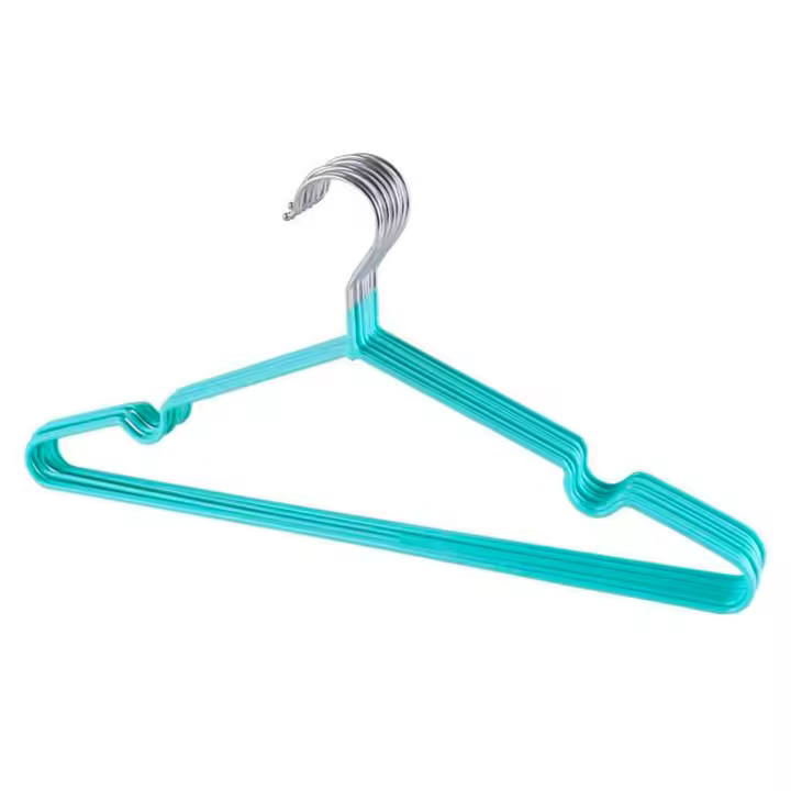 Pack de 9 Perchas de Acero Inoxidable, Perchas de Ropa Antideslizantes, Percha de Metal con Revestimiento de Goma, perchas metálicas para adultos, organización de armario - 1