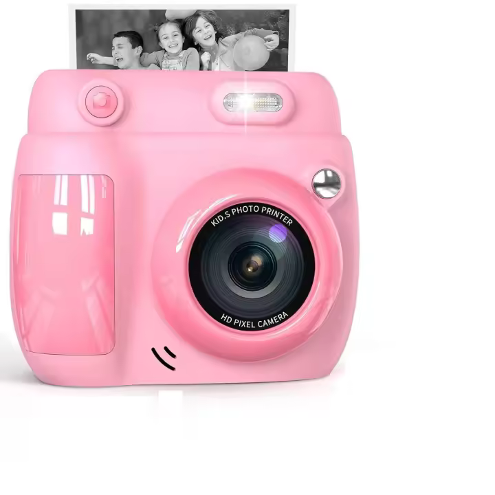 Cámara de fotos infantil instantánea, cámara de fotos infantil de 2,4 pulgadas 1080P con tarjeta de 32 GB y papel fotográfico, cámara instantánea de juguete, regalos para niños y niñas. 6ª hora - 1