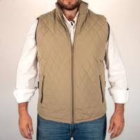 S&C - Chaleco Hombre Vestir - Chaleco Rombos Caballero - Chaleco Acolchado - Tejido Exterior Polyester - Cuello Interior en Antelina - Con Dos Bolsillos y Cremallera - Fabricado en España - details 4