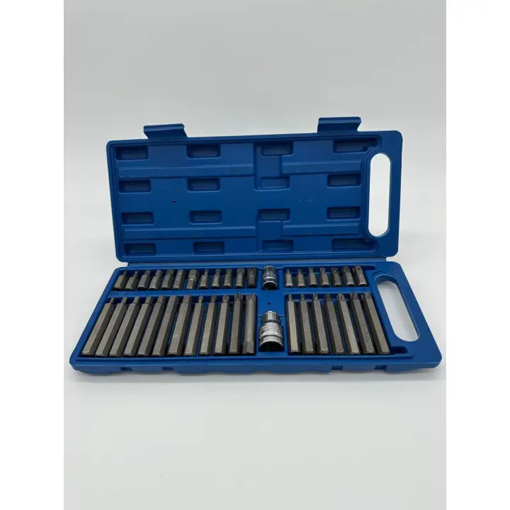 Zincline Juego de Puntas Torx, Xzn, Allen 40 Piezas, Juego de Puntas de Vaso Combinadas, Puntas Hexagonales Torx y Xzn con Adaptador de Unidad de 1/2" y 3/8" con Caja de Herramientas - 1