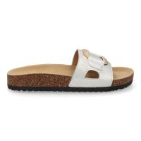 PuntoSalao Sandalias planas plateadas cómodas elegantes para mujer VR5-1756 - details 1