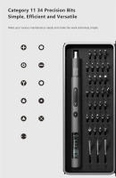 Juego De Destornilladores Eléctricos 36 En 1 Precisión Con Caja De Aluminio Y Cuero Magnética LED Para Reparación De iPhone Reloj PC - details 8