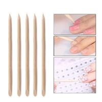 100PCS Herramientas De Arte De Uñas Limpiador De Cutícula Palitos De Madera Naranja Con Diamantes Herramientas De Manicura Y Pedicura - details 1