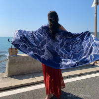 Bufanda De Playa Bohemia Para Mujer Pashmina Floral Estilo Fashion Verano Hijab Envoltura Echarpe Decorativa Polyester Sin Costuras - details 17