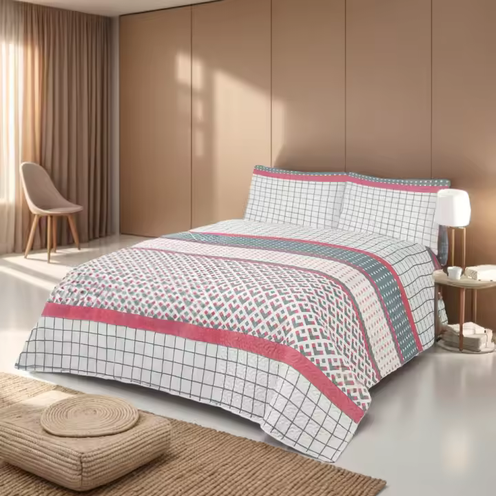 Zimmy Colcha Bouti Reversible Bicolor de Microfibra Ultra Suave - Confortable y Ligera, Ideal para Primavera, Verano y Entretiempo - Incluye Funda de Cojín a Juego - Disponible en Varios Colores y Tamaños para Cama Individual y Matrimonial - 1