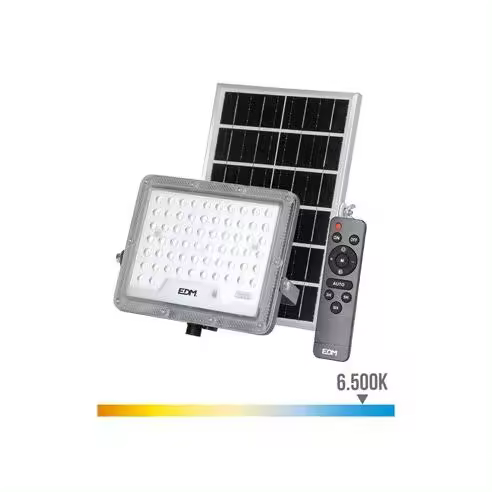 Foco proyector solar slim 300w 2500lm 6500k EDM - 1