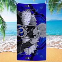 Toalla De Playa Microfibra De Anime Jujutsu Kaisen Gojou Satoru Secado Rápido Suave Unisex Para Camping Piscina Y Niños - details 6