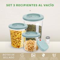 SET 3 RECIPIENTES PARA GUARDAR AL VACÍO - MakeCuisine MC-CONT3. Motor eléctrico incorporado. Diferentes tamaños incluidos. - details 2