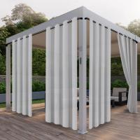 2PCS Cortinas De Exterior Impermeables Y Resistentes Al Sol Con Guardia UV Y Ganchos Antirrosa Diseño Moderno Para Privacidad - details 12