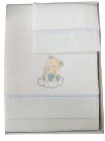 Juego de Sábanas de Cuna Coralina Baby Pecas - Diseño de Ositos y Estrellas, Coralina Extrasuave 100% Poliéster, Fabricado en Europa Mommata - details 6