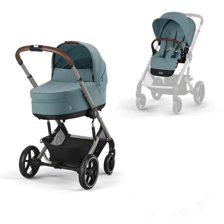 Carrito bebé dos piezas Cybex Balios S Lux Stormy Blue silla y capazo - 1