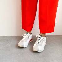 Zapatilla Corina blanca con gris , rojo y verde - details 4