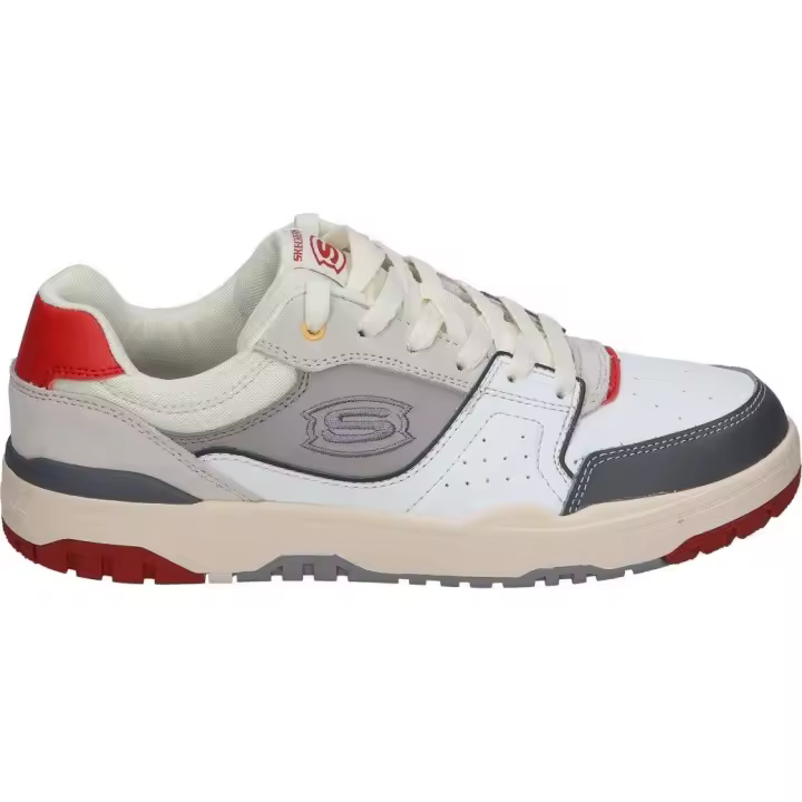 SKECHERS | Zapatillas Bajas Skechers SKX-228 para Niño – Zapatilla en Color Blanco con Detalles – Sneakers con Cordones – Estilo Casual – Tendencia – Modelo 406157L-WRD - 1
