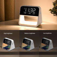 Lámpara De Noche Con Reloj Digital USB De ABS Para Decoración De Hogar Y Oficina Estilo Moderno Sin Batería Incluida - details 7