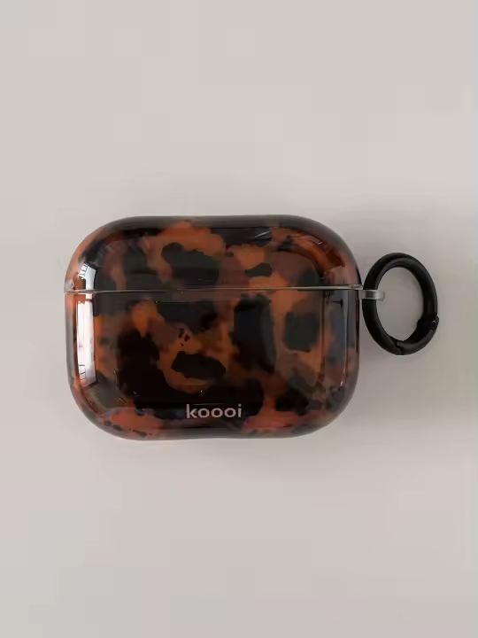 Funda Protectora Retro De Tortuga Hawksbill Con Ambar Profundo Para AirPods 1 O 2 3 4 AirPods pro pro 2 Estilo Retro Con Patrón De Tortuga - 1