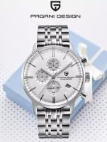 Reloj Deportivo Para Hombre PAGANI DESIGN De Cuero Genuino Y Cuarzo Automático Resistente Al Agua Con Cronógrafo VK67 Reloj Hombre De Lujo - details 0