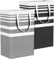 Cesta de Lavadería (paquete de 2), cesta de Tela impermeable plegable de 75 L, cesta grande para proteger ropa Sucia con ASA, Bolsa para ropa Sucia para dormitorio, baño y habitación infantil. - details 0