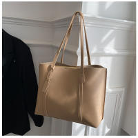 Bolso De Hombro Versátil De Cuero Suave Negro Minimalista Gran Capacidad Bolso De Tote Casual Para Mujer Estilo Inglés - details 22