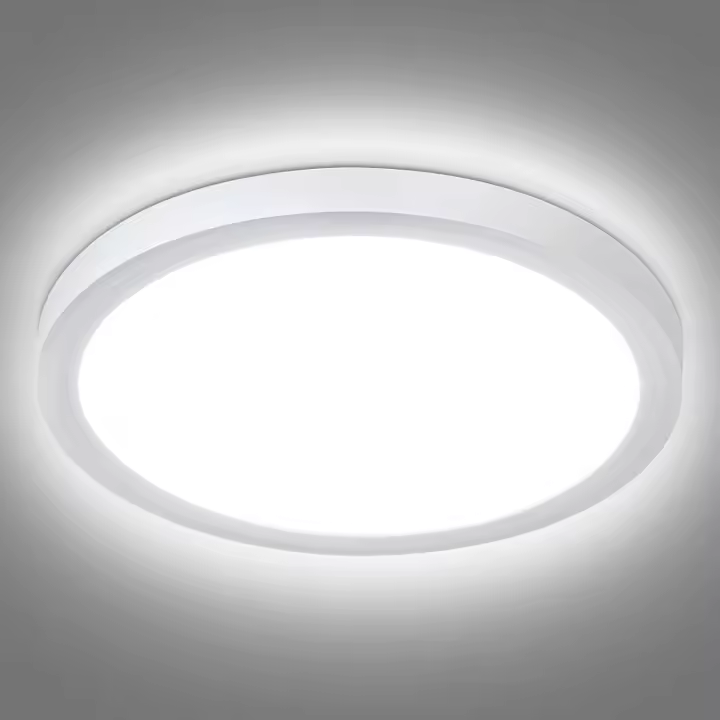 Lámpara de techo LED de 18 W, 2000 LM, Luz Blanca Diurna de 5000 K, Redonda, Ø 23 cm, Blanca, resistente a Agua IP44, para salón y dormitorio. - 1