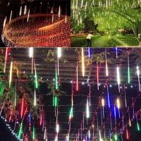 Luces De Cadena LED Para Decoración Navideña Al Aire Libre Impermeables Meteor Showers 8 Tubos 30cm/50cm Con Enchufe EU/US/AU/UK - details 11