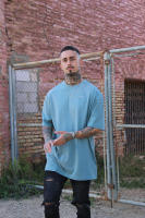 XIVNeoclassic Co. Camiseta azul oversize hombre 100% algodón peinado EGO ED. - details 2