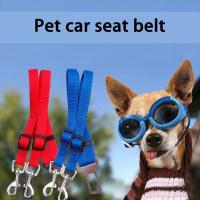 Cinturón De Seguridad Ajustable Para Mascotas Gato Y Perro Con Doble Cabeza Arnes De Coche Clip De Ancoración Para Viajes En Vehículo - details 1