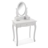 VERSA HOME - Tocador KATE blanco , con 3 cajones y unas medidas de 70x40x129.5 cm - details 0